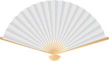 Colored Japan Folding Fan Vector Illustration 