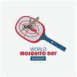 Vector illustration of World Mosquito Day Vector. Simple and elegant design