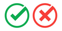 Green Tick And Red Cross Mark