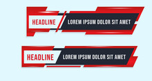 Colorful Lower Thirds Set Template Header Title Set Template Design For Video Headline Title TV News Banner.
