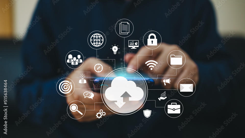 Cloud computing technology and online data storage for business network ...