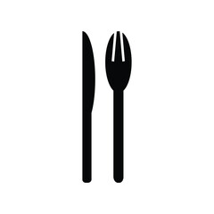 Sticker - fork and knife flat design