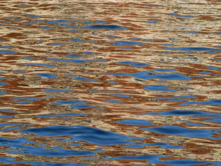 Wall Mural - orange reflections on the blue sea like painting