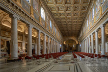 Central Navy Of The Baroque Church Of Santa Maria Maggiore In Rome	