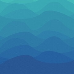 Sticker - Abstract illustration background of blue gradient sea waves