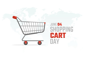 Sticker - vector graphic of shopping cart day