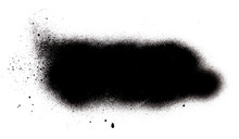 Black Color Spray Paint Or Graffiti Design Element On The White Wall Background.