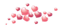 Pink Hearts Illustration Banner