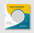 © Pixelpick - Back to social media posts and web banner templates, Kid's school education admission social media posts and web banner
