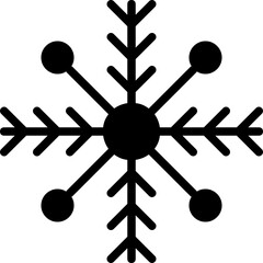 Canvas Print - snowflake glyph icon