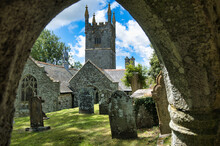 English Church Through An Archway