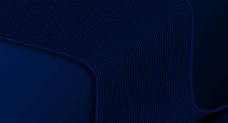 Wall Mural - modern wave curve abstract dark blue background, blending curve lines wave. vector illustration.