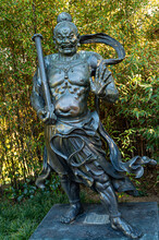 Kongo Rikishi Statue In The Japanese Friendship Garden, Balboa Park, San Diego, California.