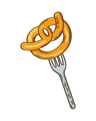 Poster - pretzel in fork