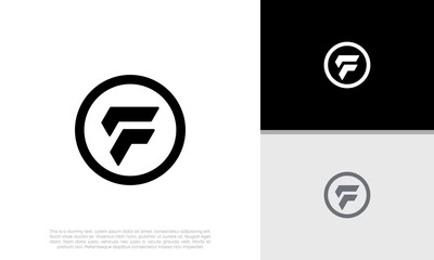 Wall Mural - Initials F logo design. Initial Letter Logo.	