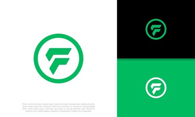 Poster - Initials F logo design. Initial Letter Logo.	