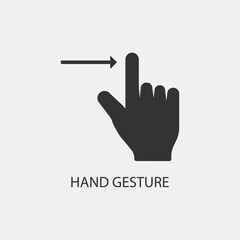 Sticker - hand gestures touchscreen vector icon illustration sign 