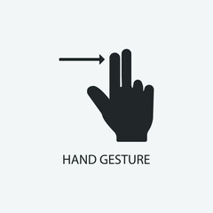 Sticker - hand gestures touchscreen vector icon illustration sign 