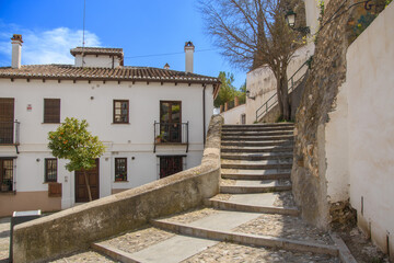 Wall Mural - Architecutre of the Albaicin district of Granada in Andalusia, Spain