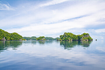 Wall Mural - Calm Ocean and small islands, UNESCO World Heritage Site, Rock Island Southern Lagoon, Koror state, Palau