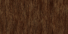 Seamless Tree Bark Background Texture Closeup. Tileable Panoramic Natural Wood Oak, Fir Or Pine Forest Woodland Surface Pattern. Rustic Detailed Dark Reddish Brown Wallpaper Backdrop. 3D Rendering..
