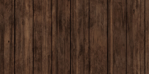 Wall Mural - Seamless rustic redwood planks background texture. Tileable stained dark brown hardwood wood floor, wall, deck or table repeat pattern. Vintage old weathered wooden wallpaper backdrop. 3D rendering..