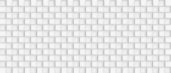 3d white block checkered tiles modern wall decoration and background