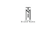 TM MT T M abstract vector logo monogram template