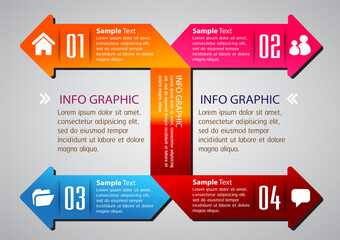 modern text box template, infographics banner 