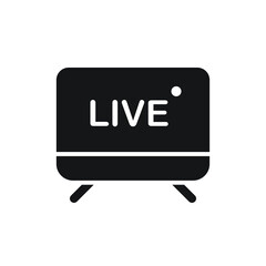 Sticker - Live news icon design. vector illustration