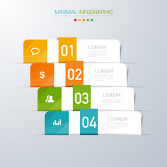 Wall Mural - Business infographic template  with icon ,vector design illustration