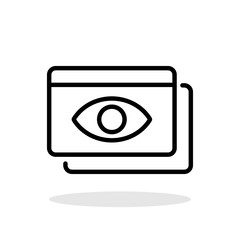 page views icon in trendy flat style. view browser symbol for your web site design, logo, app, ui ve