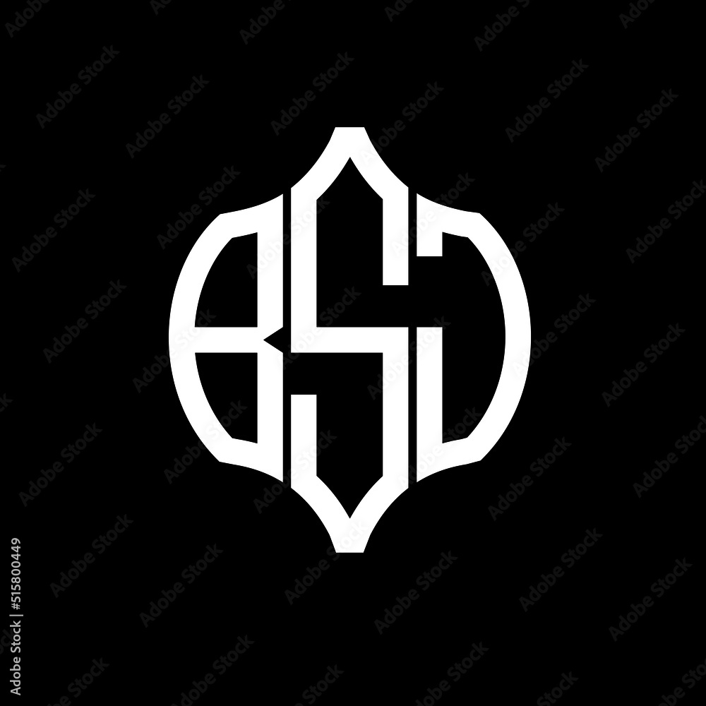 BSJ letter logo. BSJ best black ground vector image. BSJ Monogram logo design for entrepreneur and business.
