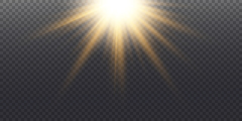 Light star gold png. Light sun gold png. Light flash gold png. vector illustrator. summer season beach