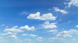 Fototapeta Na sufit - beautiful blue sky with clouds on bright sunny day for abstract background