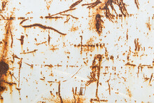 Rust Texture With Scars White Metal Dirt