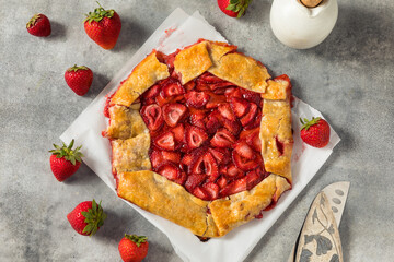 Wall Mural - Homemade French Strawberry Galette