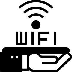 Sticker - wifi glyph icon