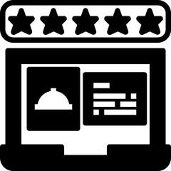 Sticker - rating glyph icon