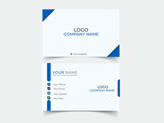 Sticker - Blue and white color modern business card design