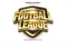 Football League Editable Text Effect In Modern Trend Style