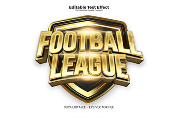 Wall Mural - Football League editable text effect in modern trend style