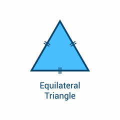 Wall Mural - types of triangles. equilateral triangle in mathematics