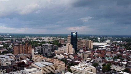 Wall Mural - Aerial view of business and finance office buildings in downtown district of Lexington, Kentucky