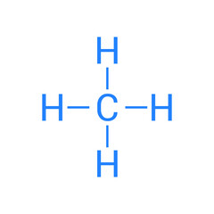 Wall Mural - chemical structure of methane (CH4)