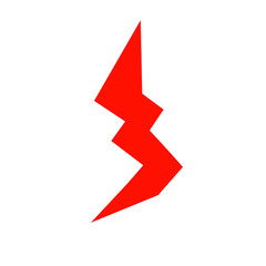 Wall Mural - red lightning shape