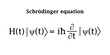 Schrödinger equation formula. Quantum mechanics