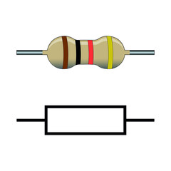 Sticker - carbon film resistor electronic symbol