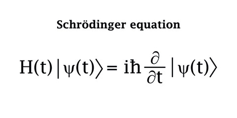 Schrödinger equation formula. Quantum mechanics