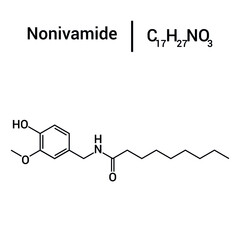 chemical structure of Nonivamide (C17H27NO3)